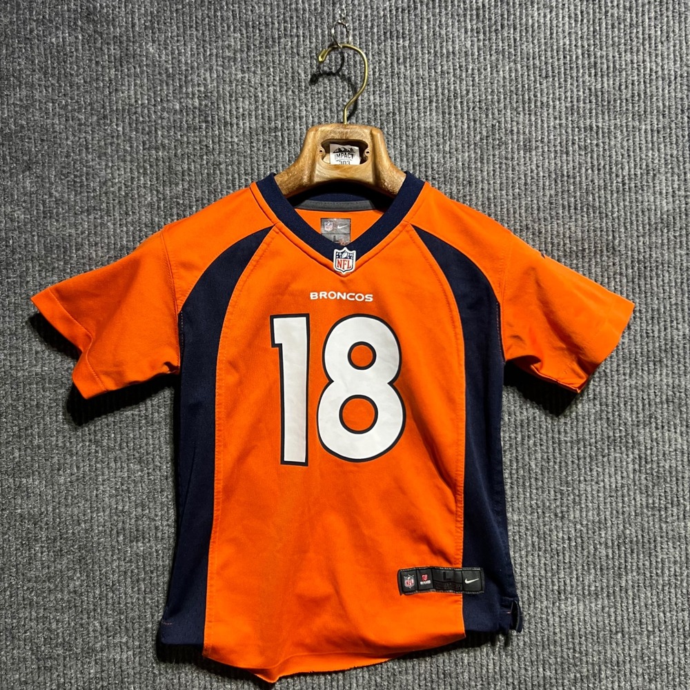 Nike Football Jersey Youth L Orange Manning 18 Denver Broncos NFL Fan Gear